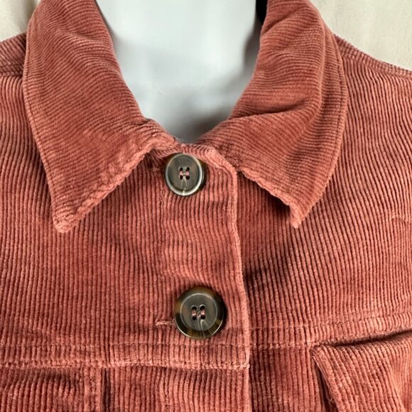 Love Tree Womens Corduroy Button-Up Jacket Rust Size Medium - Picture 4 of 7